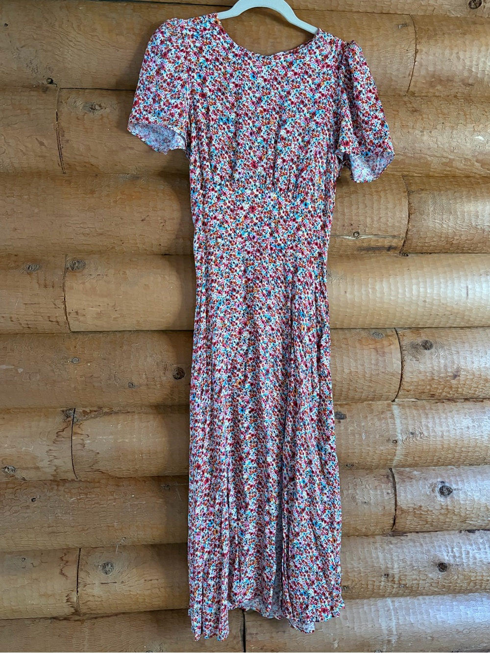 AFRM Floral Maxi Dress in Red Multi